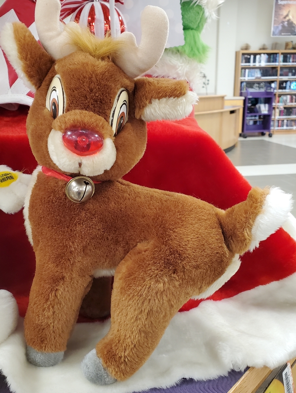 Rudolph The Red Nose Reindeer With Light Up Nose Vintage Applause Plush